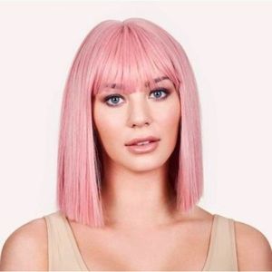 INH Uma Pink Wig with Bangs